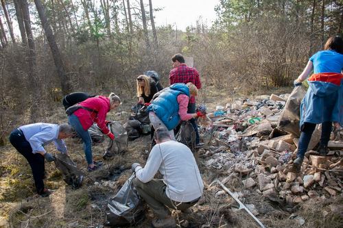 kielce wiadomości Mieszkańcy gminy Sitkówka-Nowiny sprzątali w niedzielę śmieci w lesie 