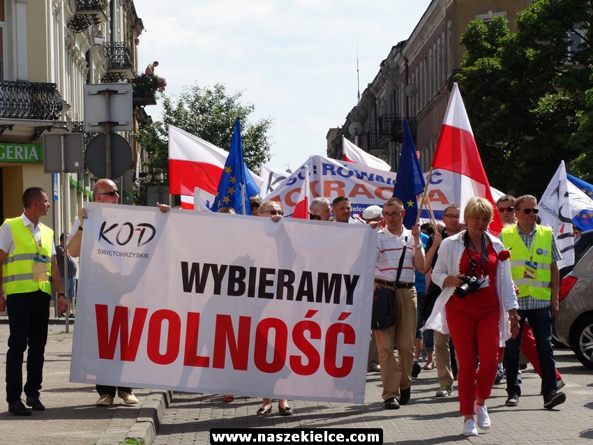 Marsz KOD w Kielcach Wybieram wolność 04.06.2016 