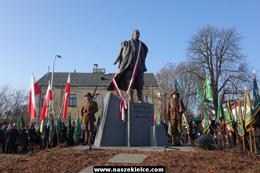 Odsłonięcie pomnika Wincentego Witosa w Kielcach 10.11.2018