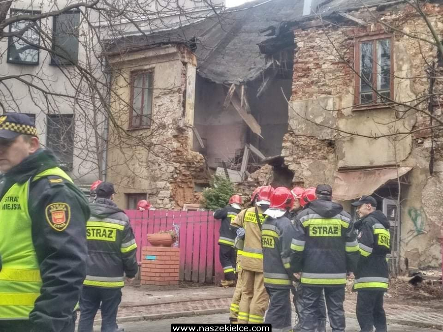 Zawaliła się kamienica na ulicy Dużej w Kielcach 01.03.2019